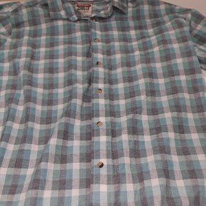 Wrangler green/white/burgundy checked shirt